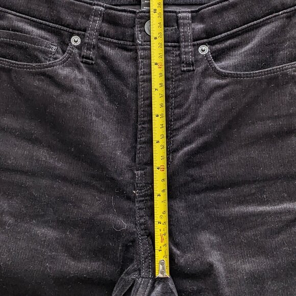 Banana Republic Black high-rise ankle-length petite slim corduroy pants - Picture 10 of 15